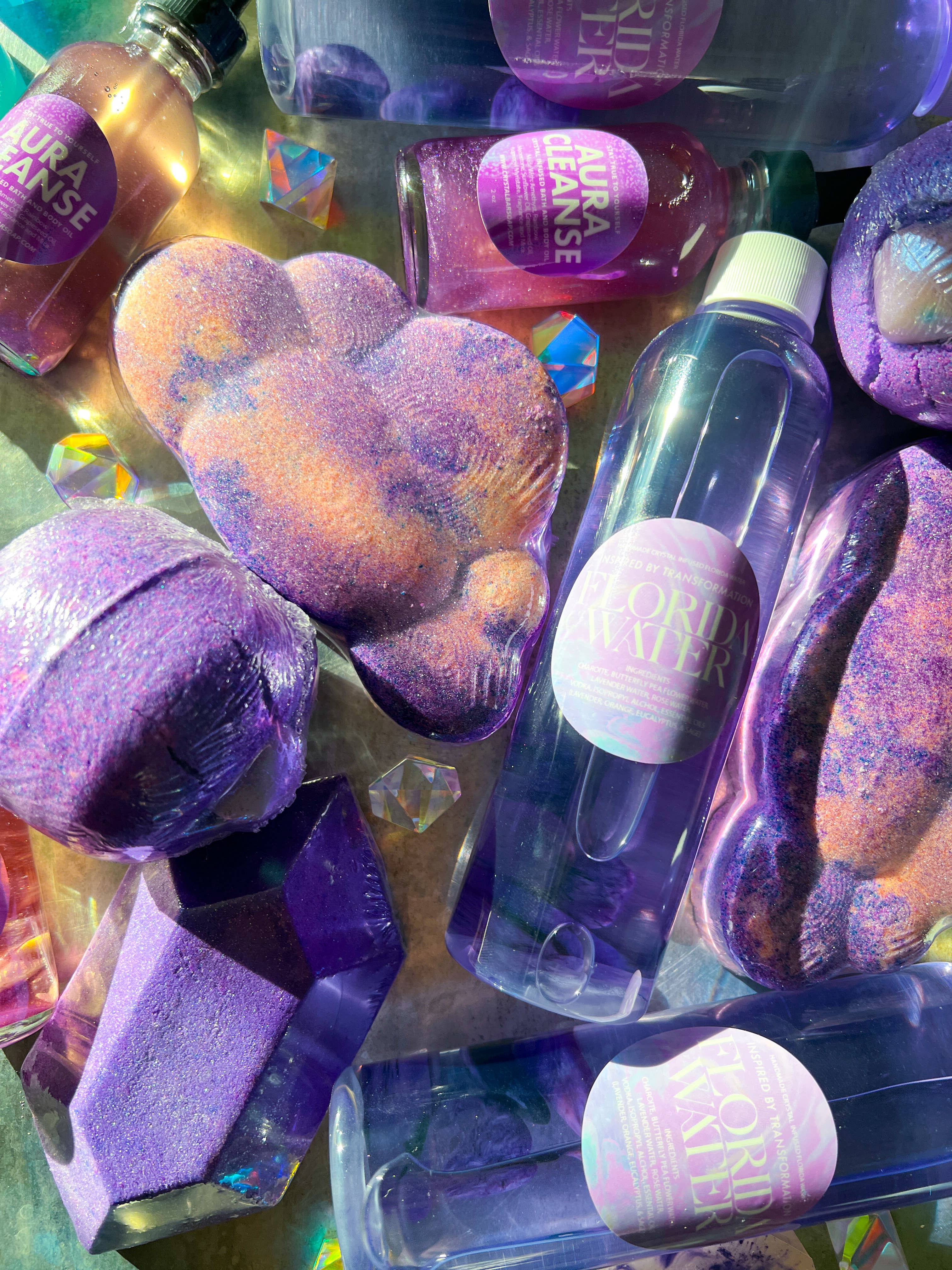 Crystal Bar Soap - Wholesale Bath/Body Oil - Aura Cleanse – 2 oz Crystal-Infused Bath & Body Oil | Energy Cleansing Ritual1