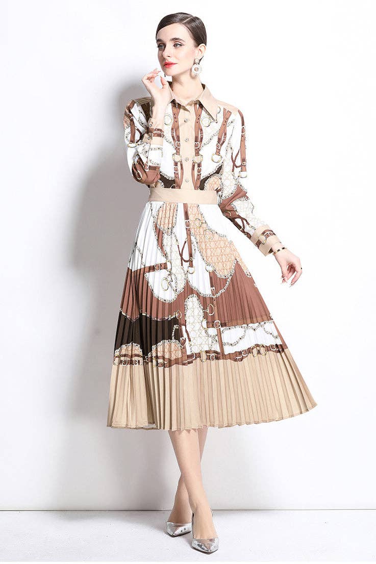 BRAUN MULTI DAMENMODE LANGES MIDIKLEID für den Großhandel auf Faire3