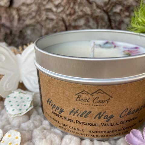 Hippy Hill Nag Champa- Amber, Musk, Patchouli, Vanilla for wholesale by Best Coast Candle Company