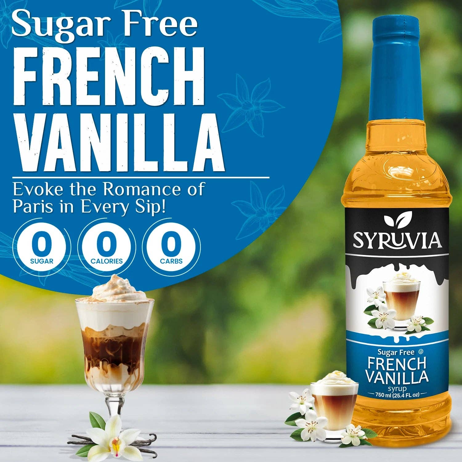Syruvia - Wholesale Flavored Syrup - Sugar-Free French Vanilla Syrup1