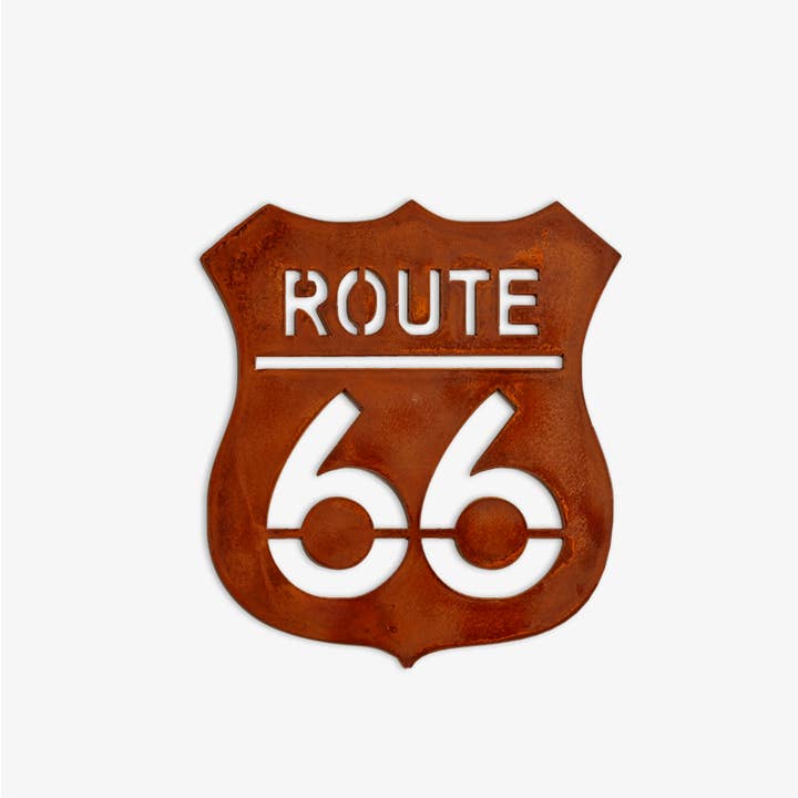 Arte em metal Route 66 por atacado de Elizabeth Keith Designs