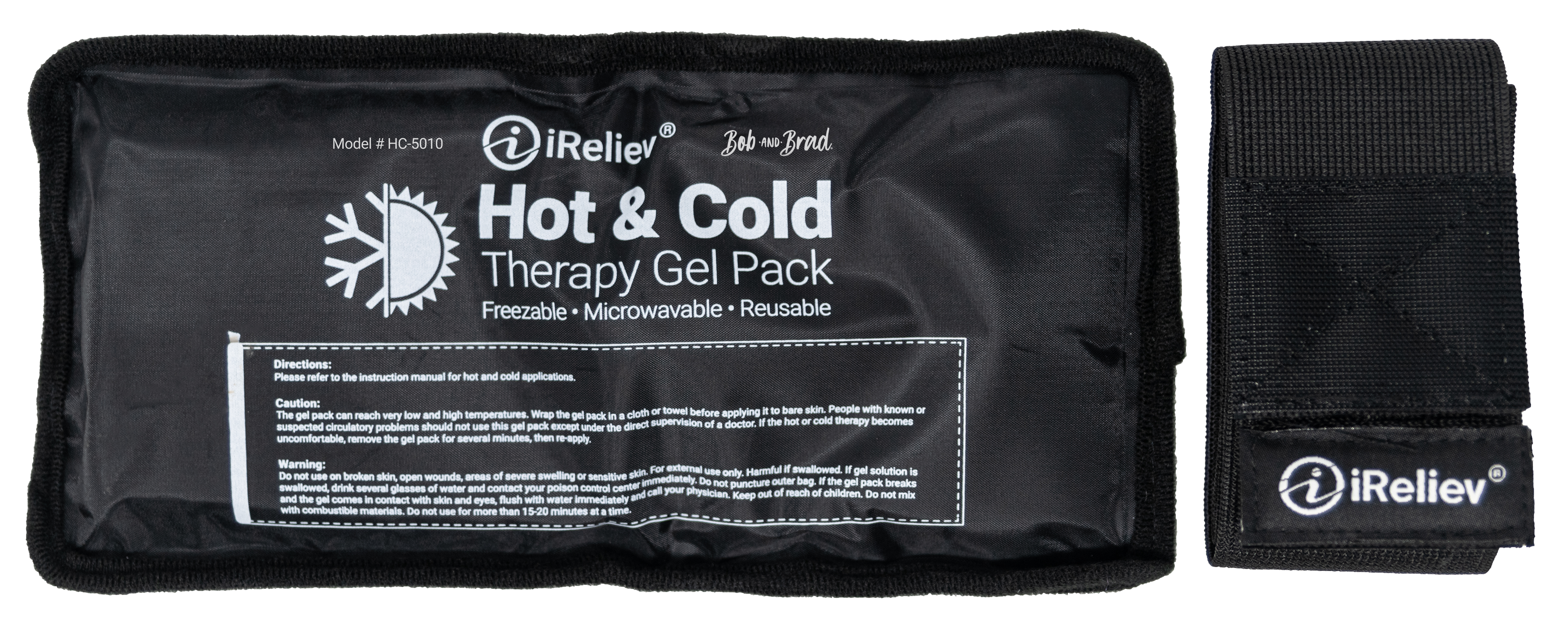 iReliev - Wholesale Hot/Cold Compress - Premium Reusable Hot and Cold Therapy Gel Pack with Securement Straps2