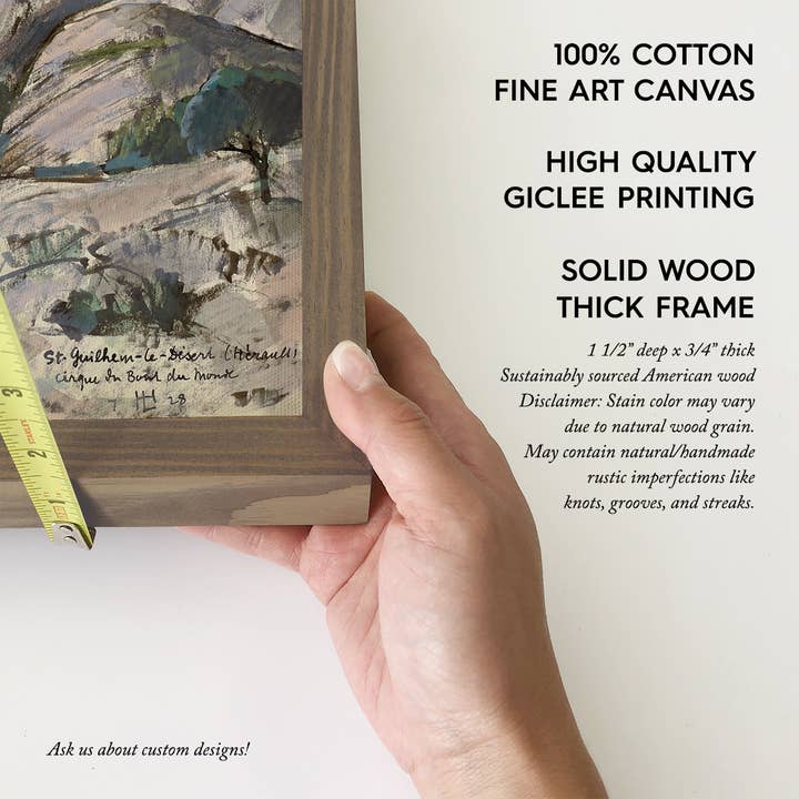 Hangout Home - Wholesale Art Print - South of France Mountains - Landscape Canvas Art - Framed3