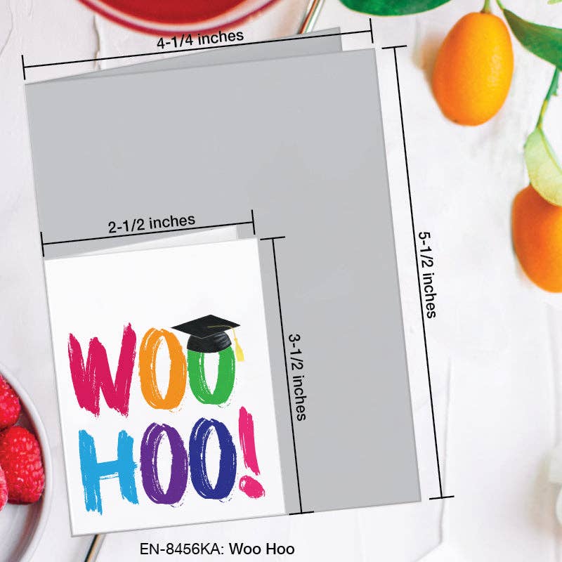 Printed Canvas - Wholesale Graduation Card - Woo Hoo, Greeting Card (#8456KA)1