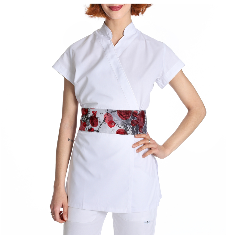 West Rose abbigliamento professionale - Wholesale Apron - JASMINE FANTASY WHITE WORK KIMONO0