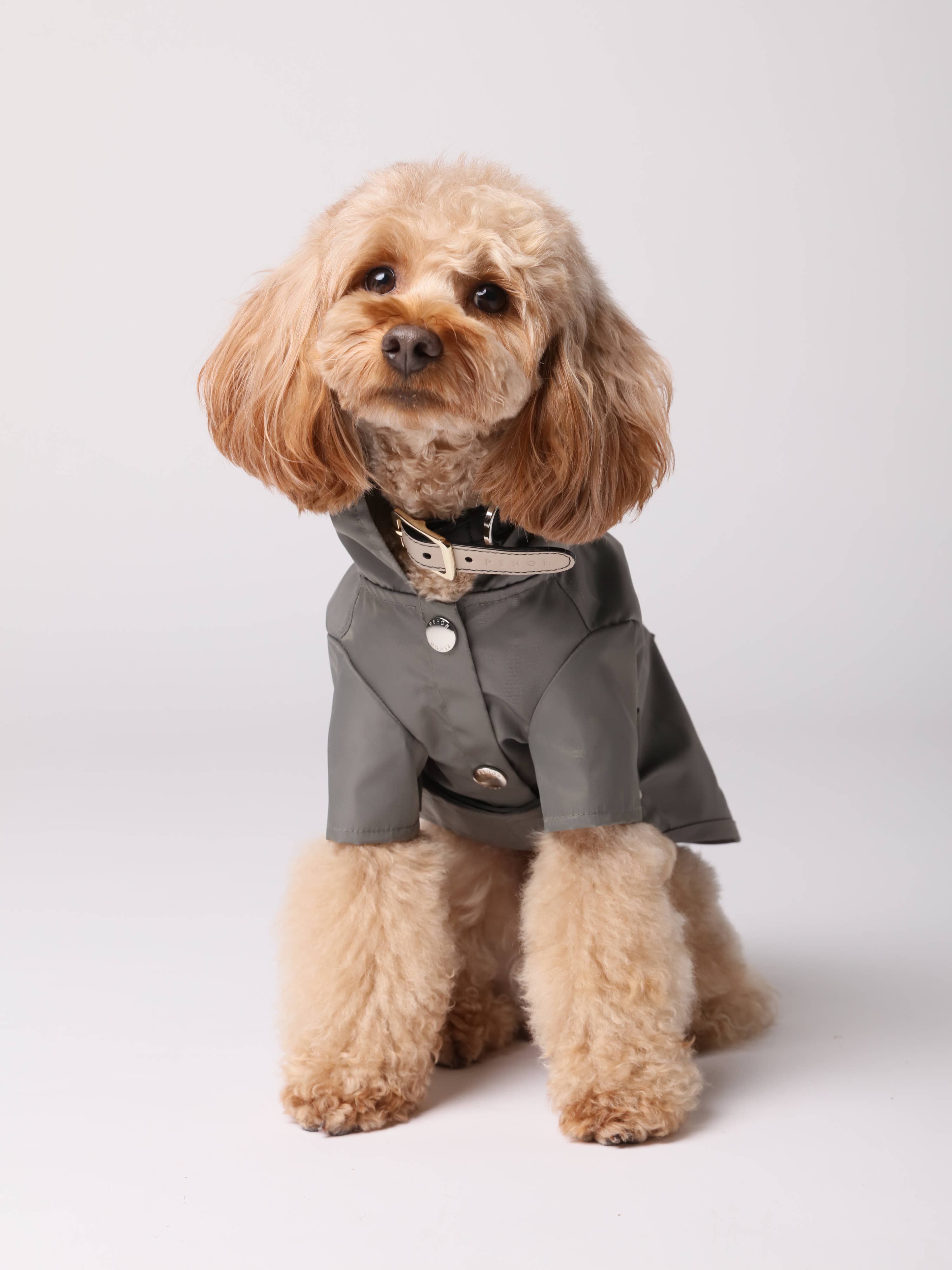 PEHOM - Wholesale Pet Raincoat - Dog - BOWERY RAINCOAT - GRAY