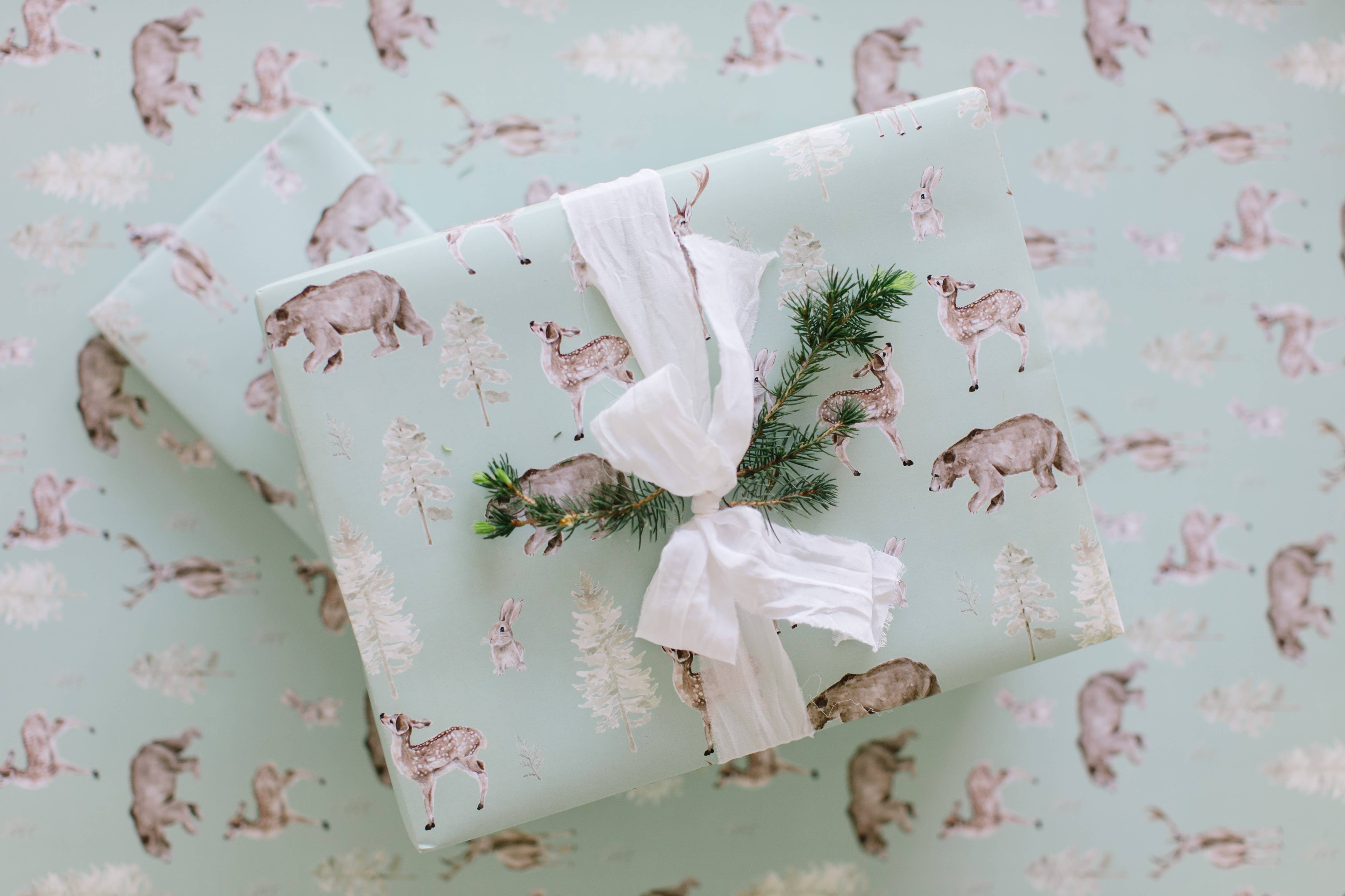 Lana's Shop - Wholesale Flat Wrap - Forest and Fauna Gift Wrap Single Sheet3