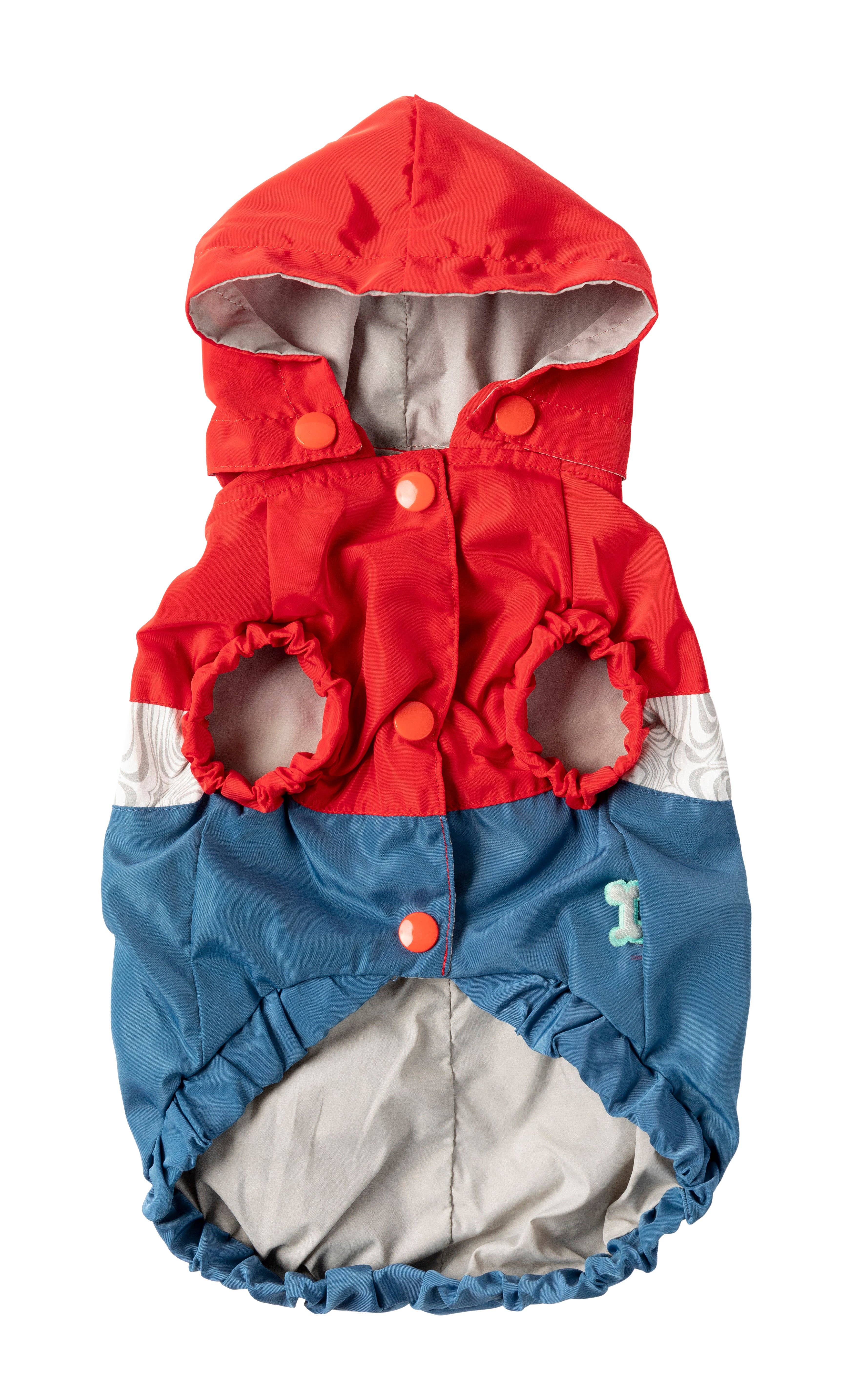 In Vogue Pets – wholesale Pet raincoat – Dog – The Seattle Raincoat - Red & Blue - SPECIAL OFFER!3