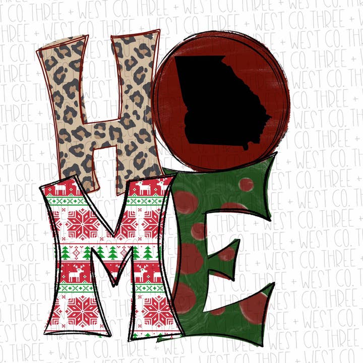 Georgia Home- Sublimation Transfer - Prêt à presser pour la vente par Three+West Co