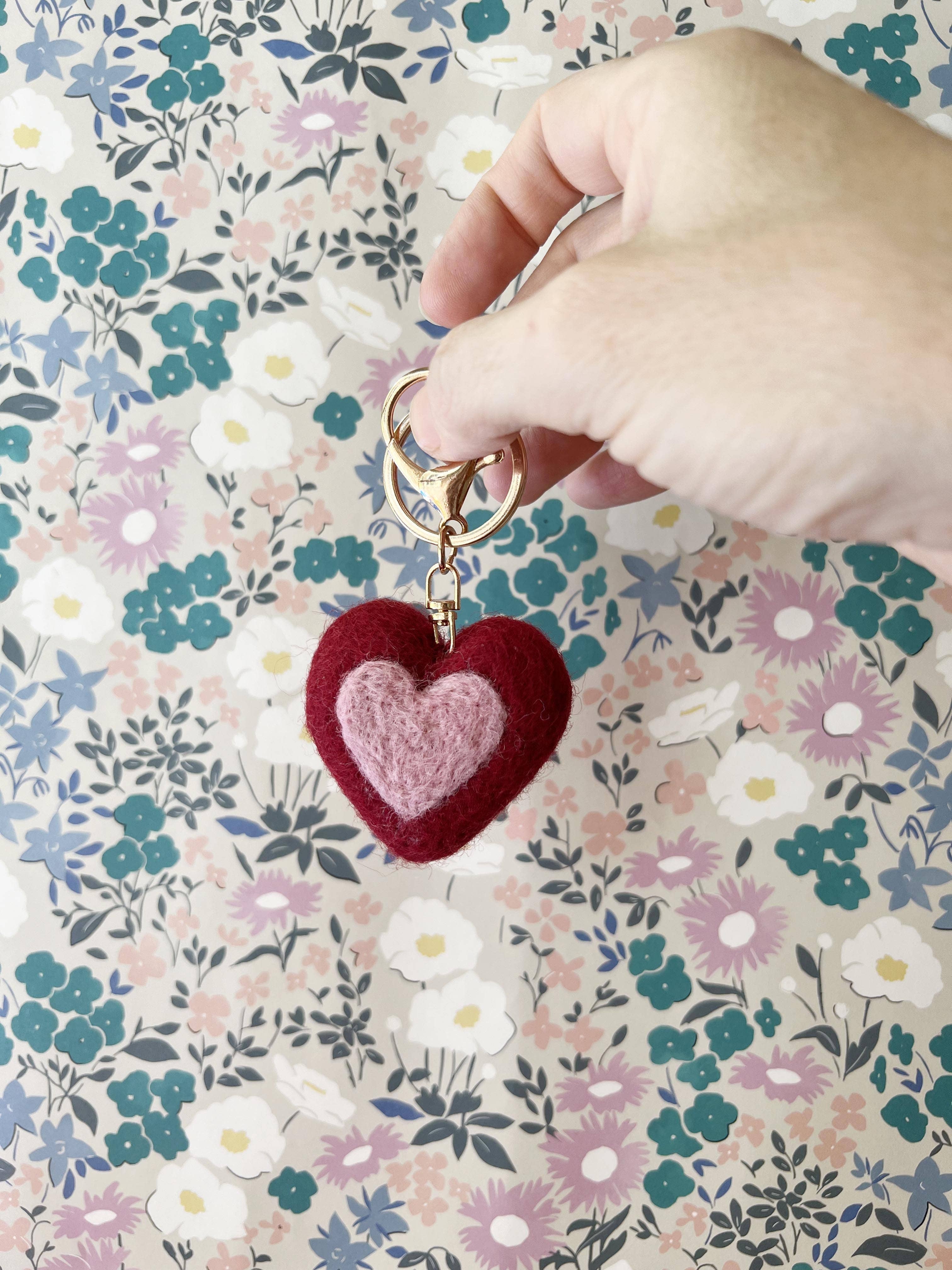 Home Dweller - Wholesale Keychain – Unisex - Felt Heart Keychain | Bag Charm10