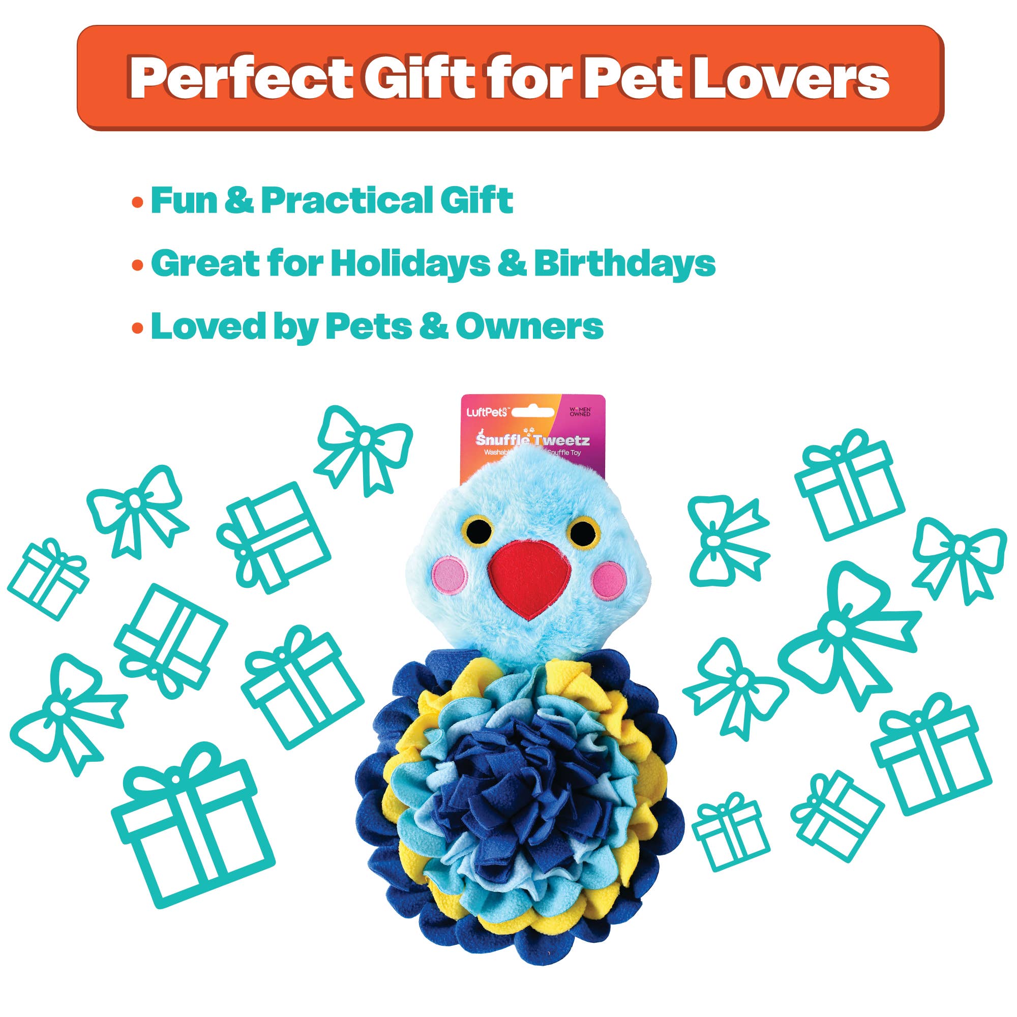 LUFTPETS - Wholesale Pet Plush Toy - Dog - Bird Snuffle Mat for Dogs & Small Pets- Washable & Squeaky8