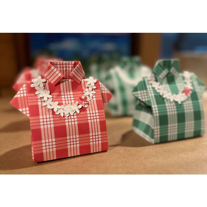 Handmade Aloha Kauai - Wholesale Gift Box - Handmade Origami Aloha Shirt Treat Gift  Boxes - Palaka