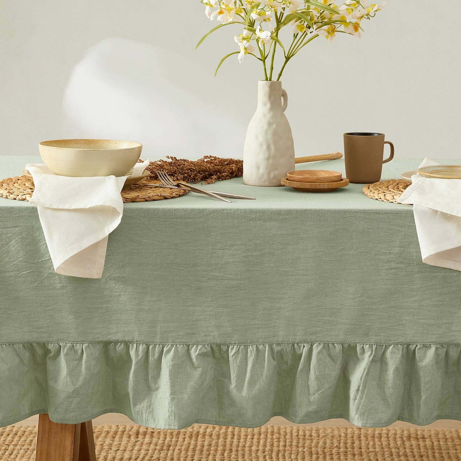 Monday Moose - Wholesale Tablecloth - Corcovado Tablecloth (Sage Green)1