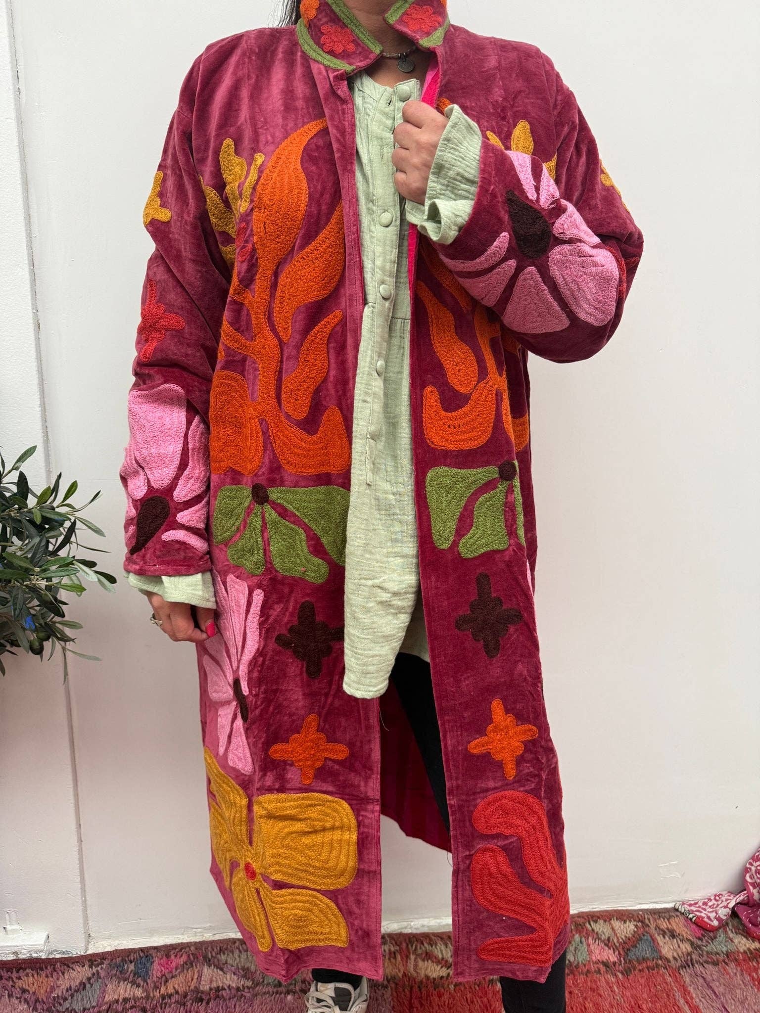 ToutVintage – Blusão - Mulher por atacado – Casaco Kimmie com bordado de veludo13