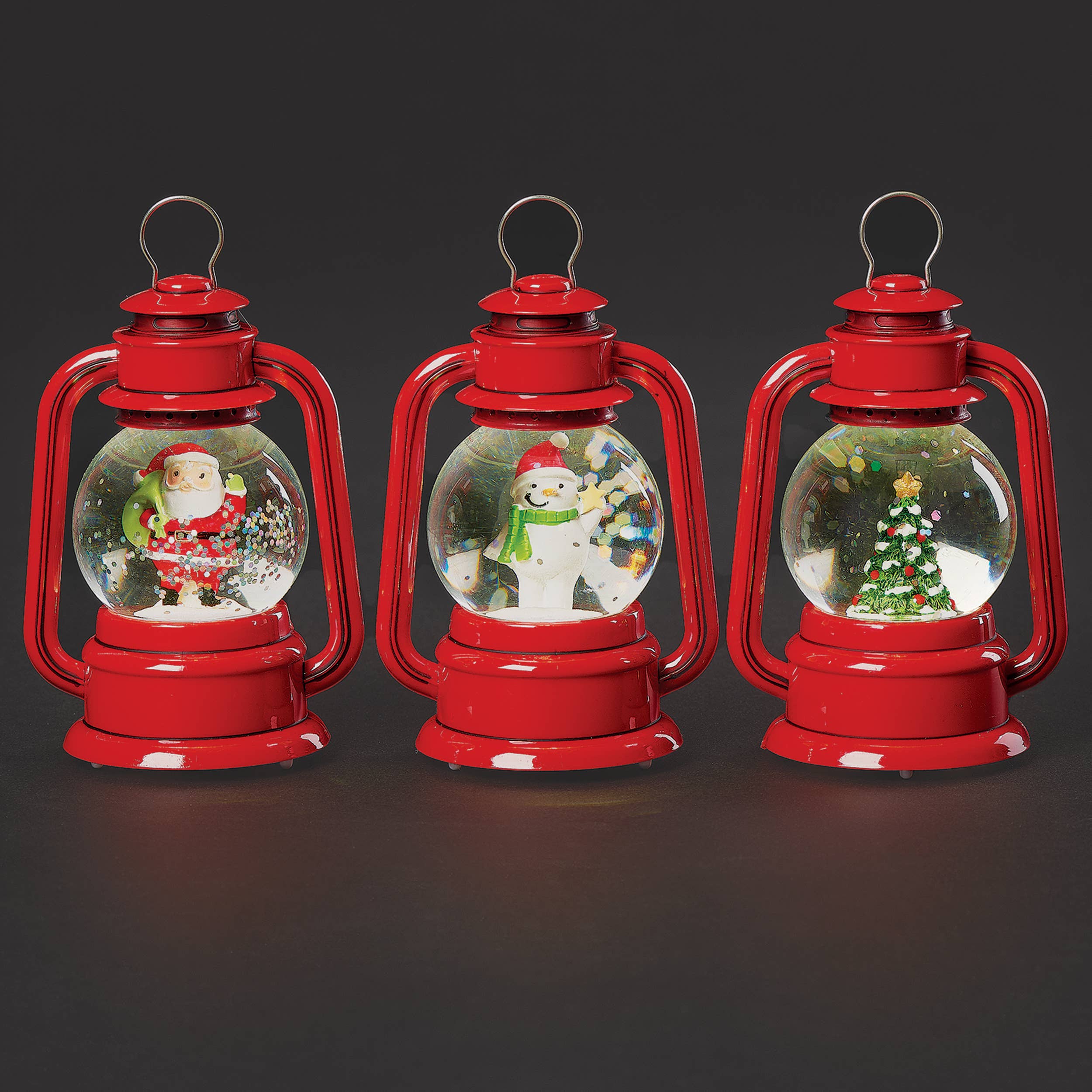 Roman - Wholesale Christmas Decoration - LED Lantern 3 Assorted; Snowman/Santa/Tree; 24-piece Display0