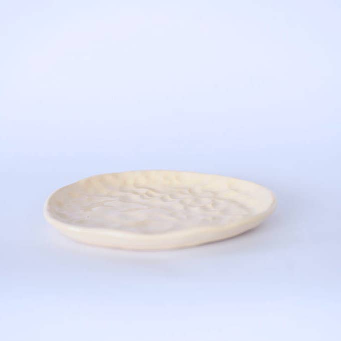 Semear - Wholesale Decorative Plate/Dish/Bowl - Bread Plate, Ecru Fingerprints1