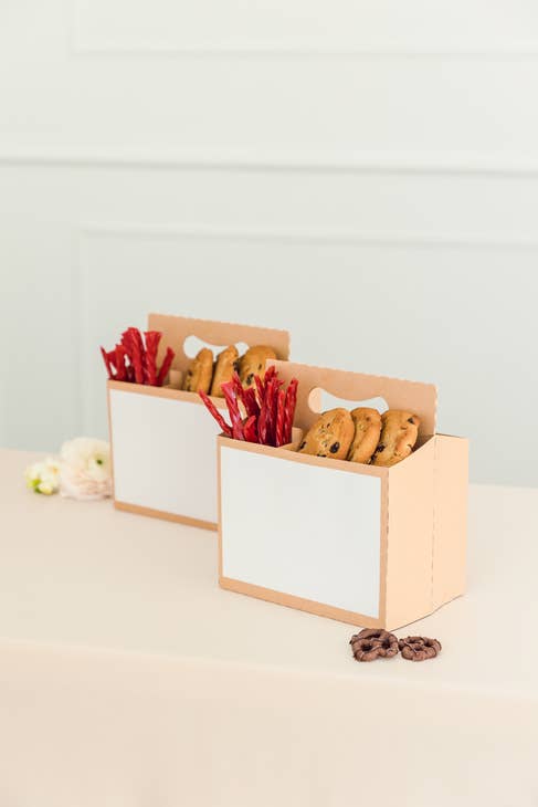 Kraft Cardboard Snack Caddy