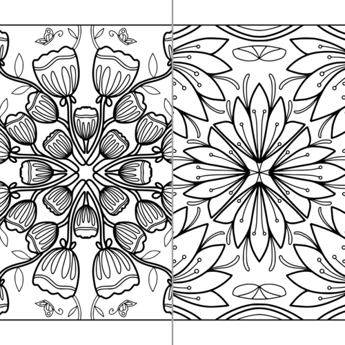 ColorFall Editions - Venta al por mayor Libro para colorear y cuaderno de actividades - Adultos - Libro para colorear de flores geométricas para adultos6