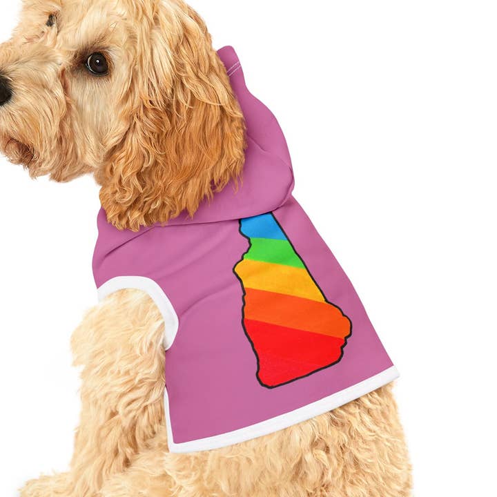 Regenbogen-Haustier-Hoodie New Hampshire - Rosa für den Großhandel von Oceane's Echo