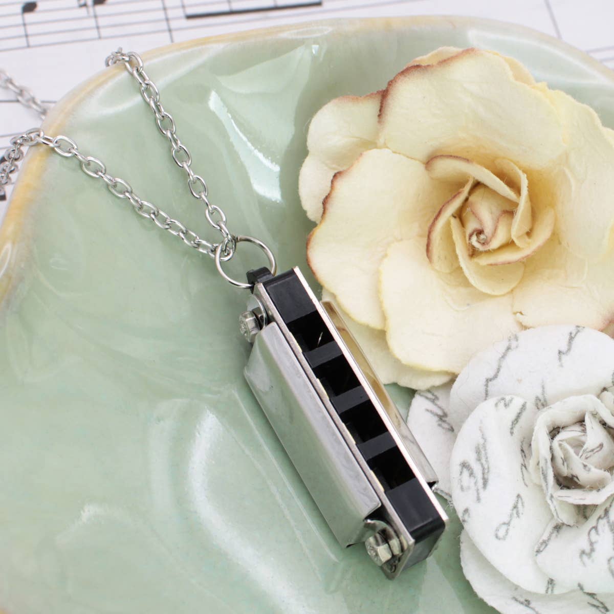 ZAD – Engroshandel Halskæde med vedhæng – Sølv Harmonica halskæde5