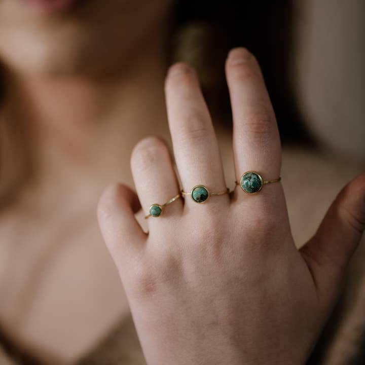 Commonform - Wholesale Single Stone/Solitaire Ring - Hyalite Ring // Turquoise