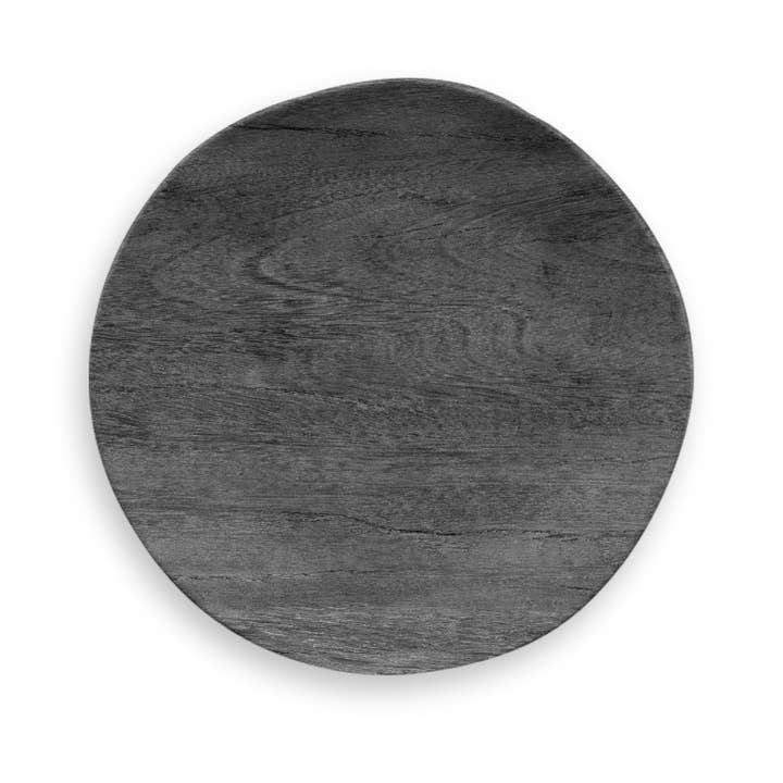 TarHong – wholesale Servisset – Faux Real Svartbränd Trätallrik, (Planta), 10,5 x 0,9”