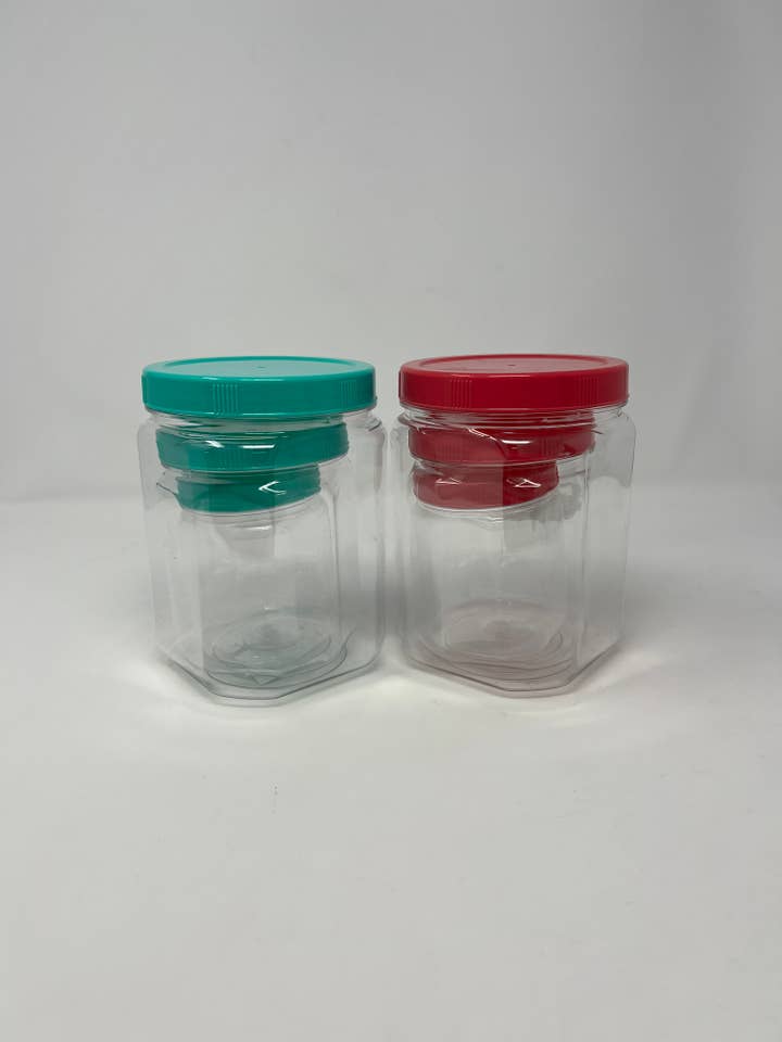 3pc Storage Jars Assorted Colors for wholesale by USA HomeMax