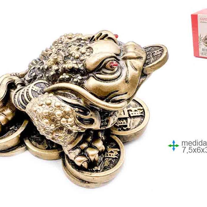 Kaeru Harz-Frosch 7,5 x 6 x 3,5 cm für den Großhandel von Esoterica Arte