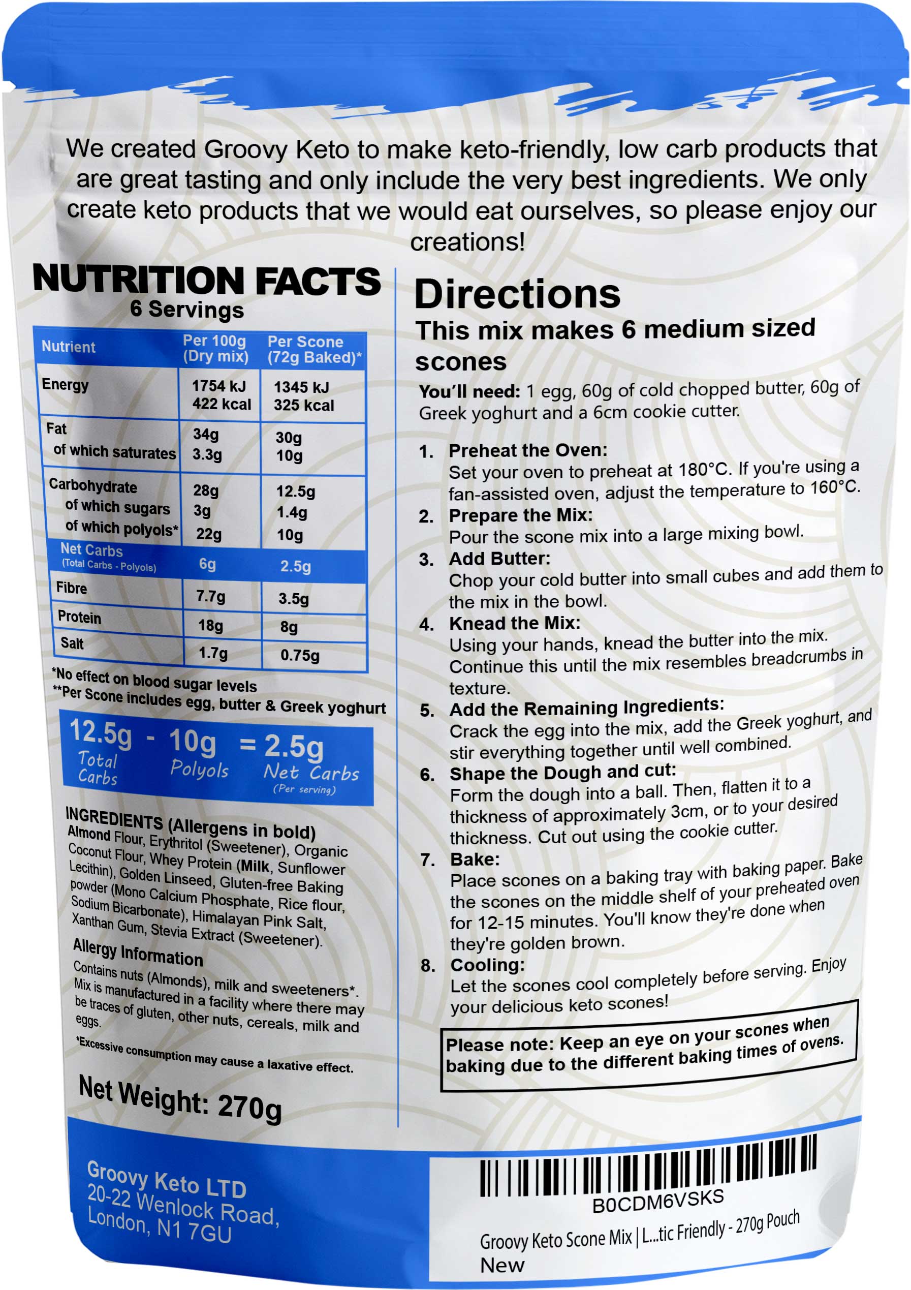 Groovy Keto – wholesale Bread mix – Groovy Keto Scone Mix1
