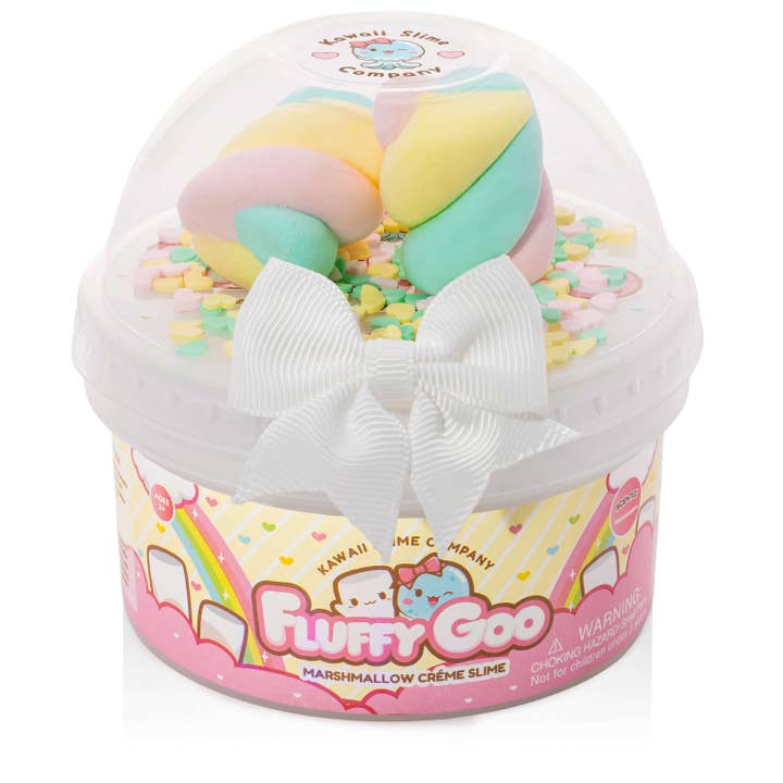 Fluffy Goo Classic Marshmallow Slime (4 stk/etui) for engroshandel hos Kawaii Slime Company