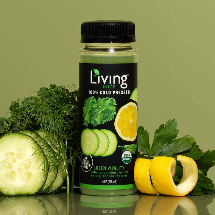 Living Juice Green Vitality Mini - Organic 4oz Pressed Juice for wholesale by Living Juice