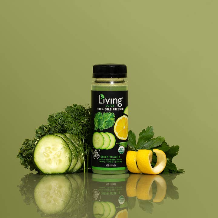 Living Juice Green Vitality Mini - Organic 4oz Pressed Juice for wholesale by Living Juice