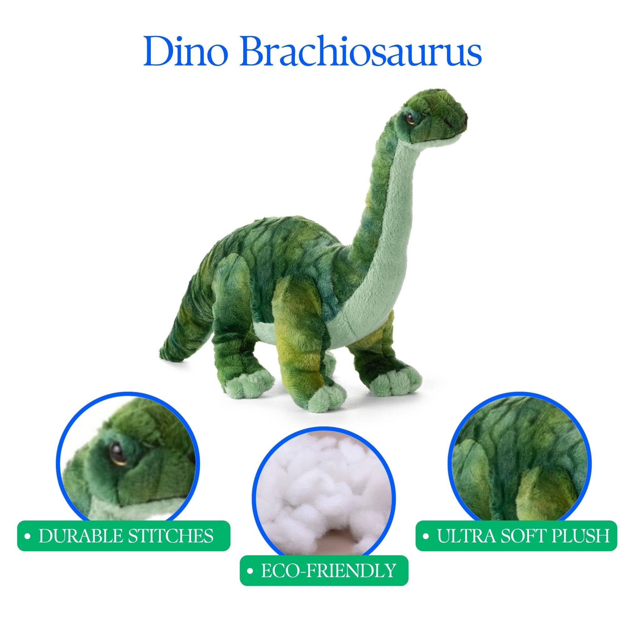 The Petting Zoo - Wholesale Stuffed/Plush Toy - Kids & Baby - Dino/Dinosaur Brachiosaurus Small 14" (36cm)4