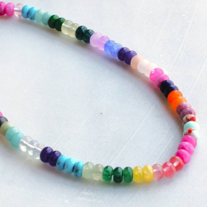 Desert Prism Candy Bead Necklace for wholesale by The Silver Wren