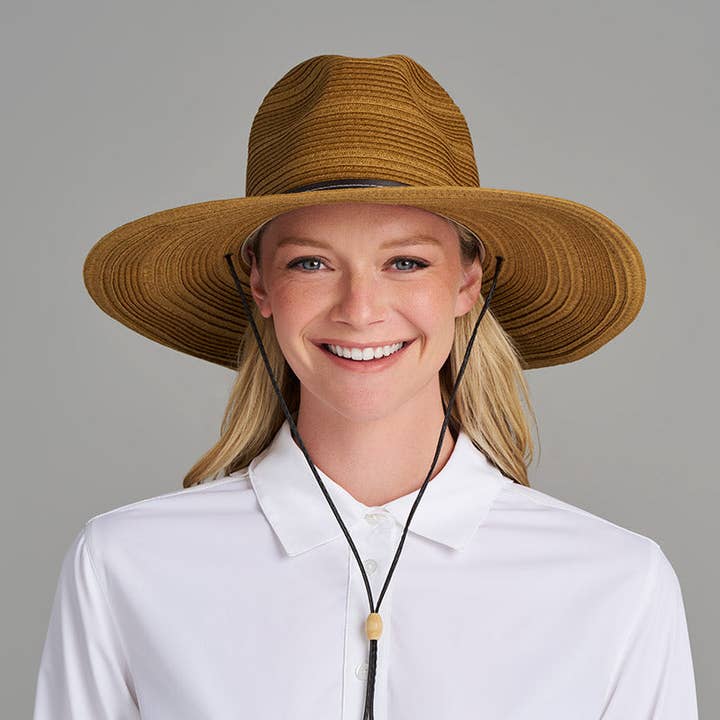 Women's Sun Hat with Chin Cord | Tan and other Purchase Wholesale sunhat. Free Returns & Net 60 Terms on Faire trending on Faire.