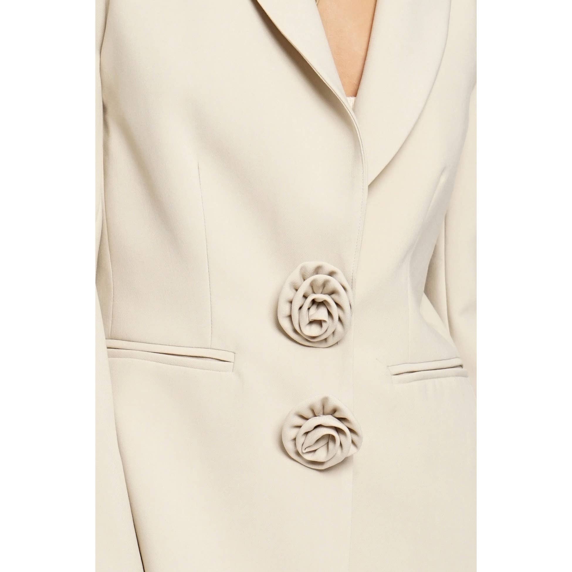Sans Souci - Wholesale Blazer - Women's - ROSETTE ACCENT BLAZER7
