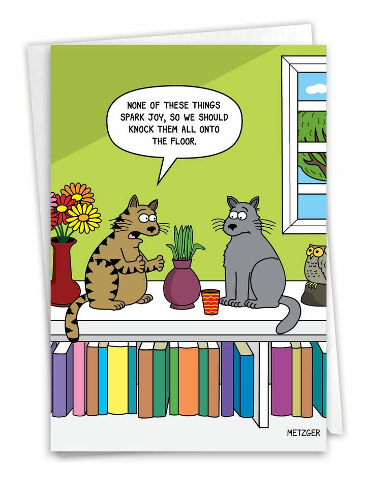 Birthday Card - Cat Spark Joy for wholesale by NobleWorks