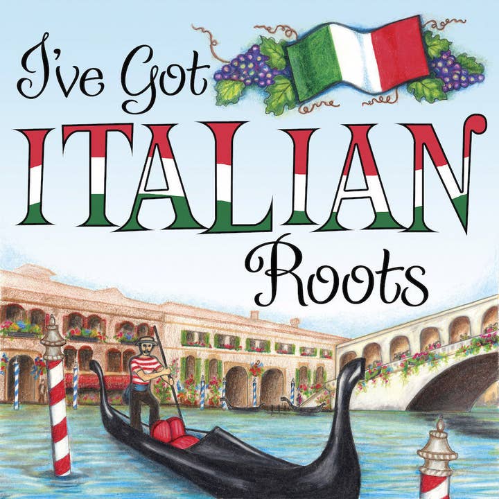 Italian Gift Ideas Italian Roots Magnet Tile for wholesale by European Heritage Gifts