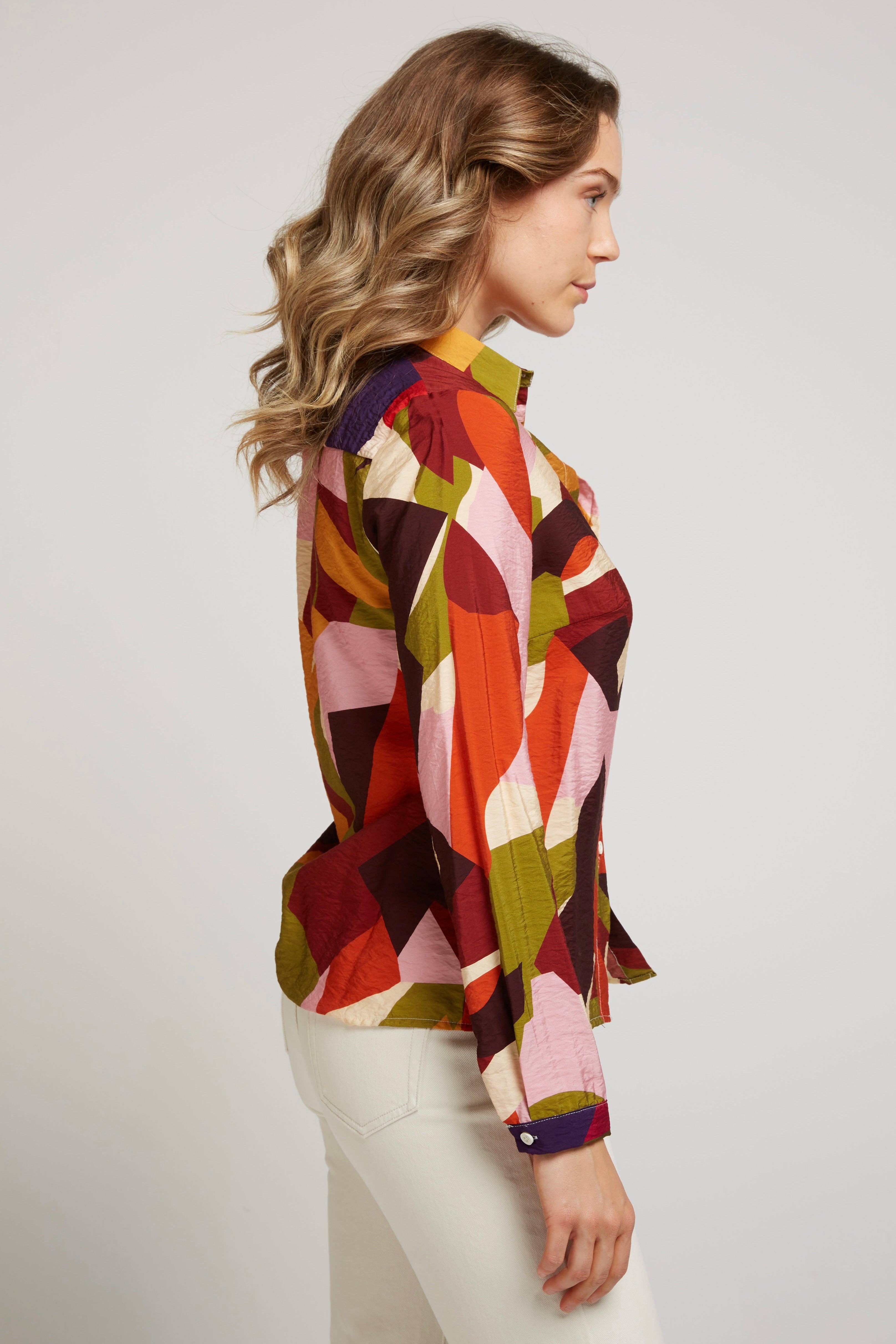 Andy & Lucy - Wholesale Shirt - Women's - MANU - Fluid graphic print shirt2