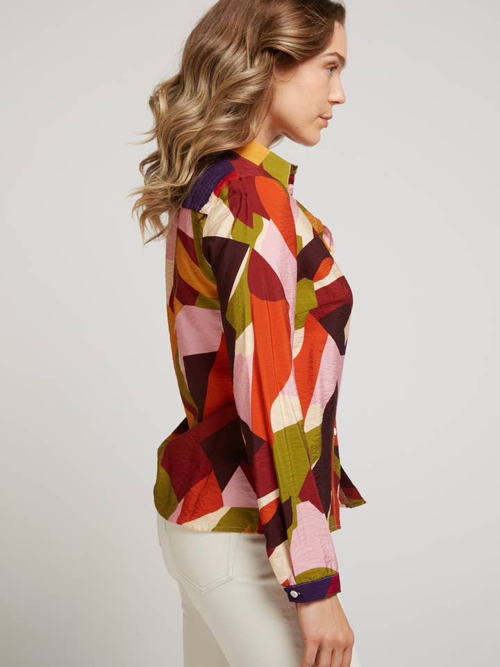 Andy & Lucy - Wholesale Shirt - Women's - MANU - Fluid graphic print shirt2