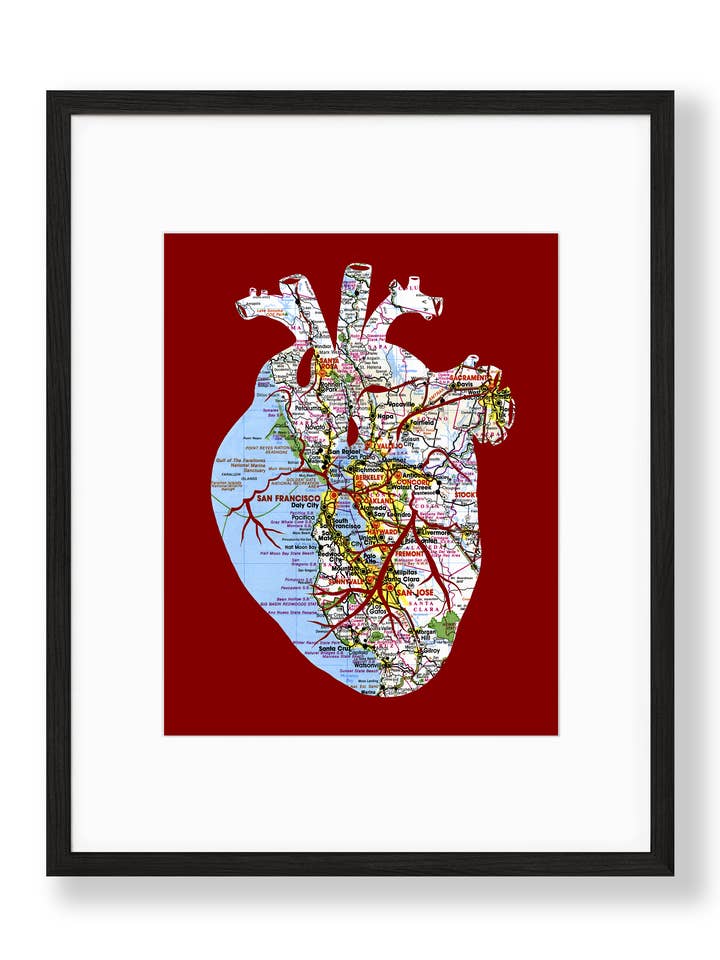Heart Of The Bay Print - I left my heart in San Francisco for wholesale by Granny Panty Designs
