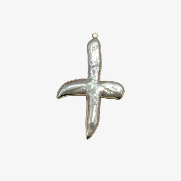 Pearl cross - Large for wholesale by Koda Wearables