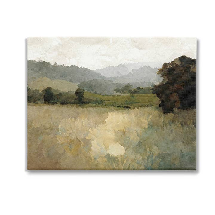 Green Impressionist Scenery Canvas Art for wholesale by Stupell Industries
