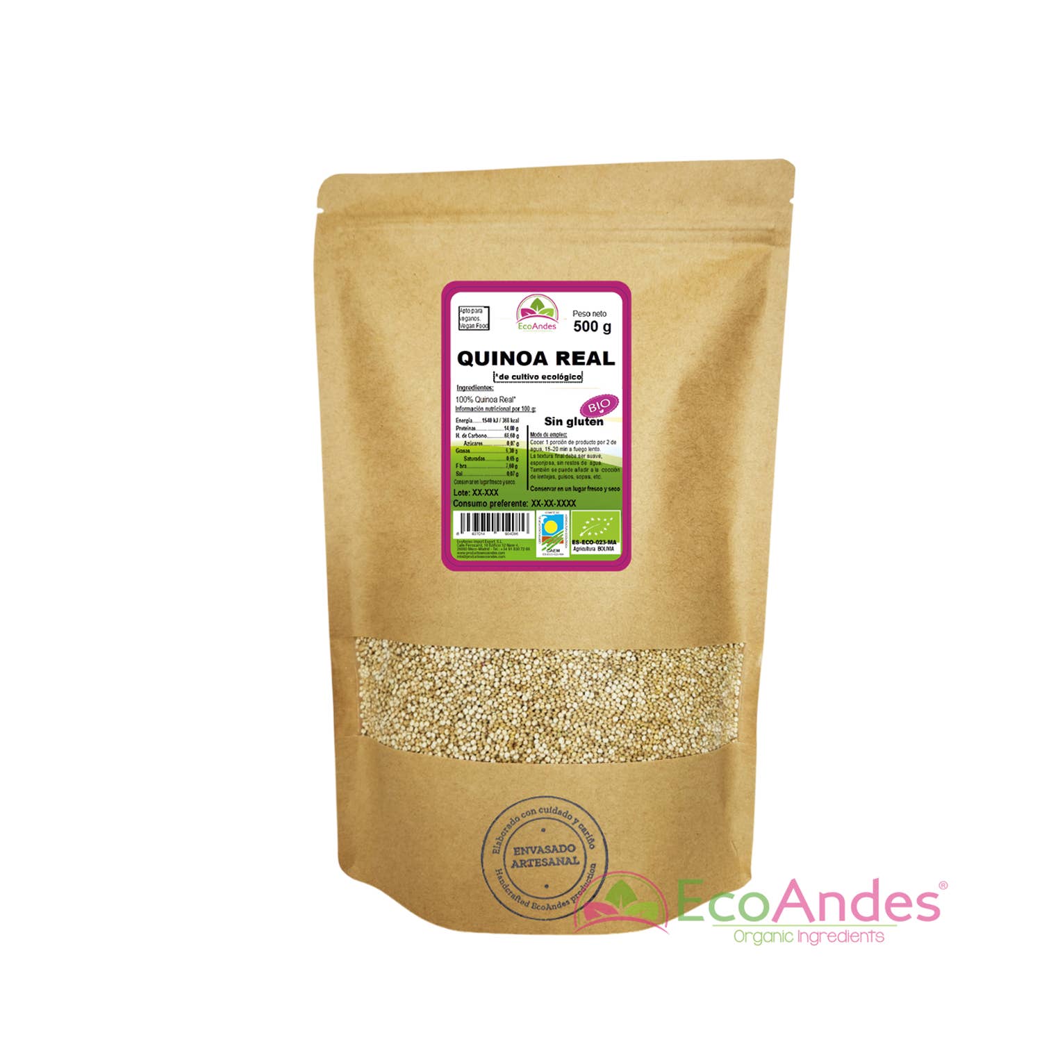 ECOANDES - Wholesale Breakfast Cereal - Royal Quinoa 500g - ORGANIC