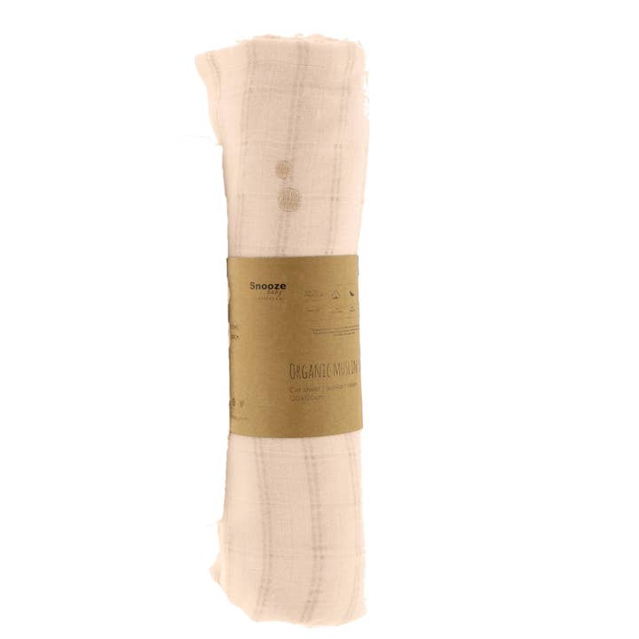 Snoozebaby - Wholesale Swaddle - Baby - Muslin Cloth XL Baby 120x120 cm Organic Milky Rust Pink