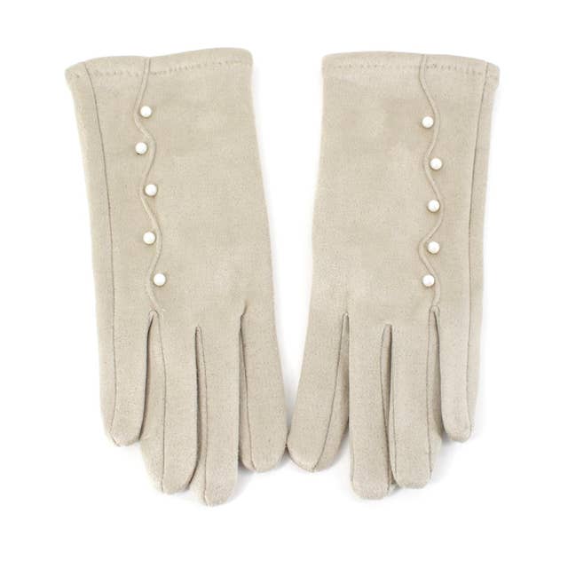 Pretty Persuasions - Wholesale Gloves - Women's - A23059 Danube Gloves w/Faux Pearl1