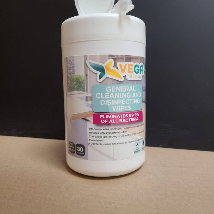 hanatizer – wholesale All-purpose cleaning wipes – Vega Antibacterial Disinfecting Sanitizing Wipes, 80ct