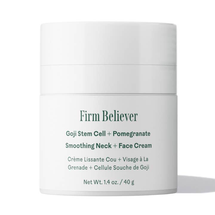 Three Ships (No Duties | Ships from US/CA | USMCA Compliant) - Wholesale Facial Moisturizer - TESTER - Firm Believer Goji Stem Cell + Pomegranate Smoothing Neck + Face Cream - NOT FOR RESALE0