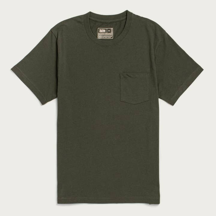 Recycled Pocket Tee / Olive and other Purchase Wholesale t shirts with pocket. Free Returns & Net 60 Terms on Faire trending on Faire.