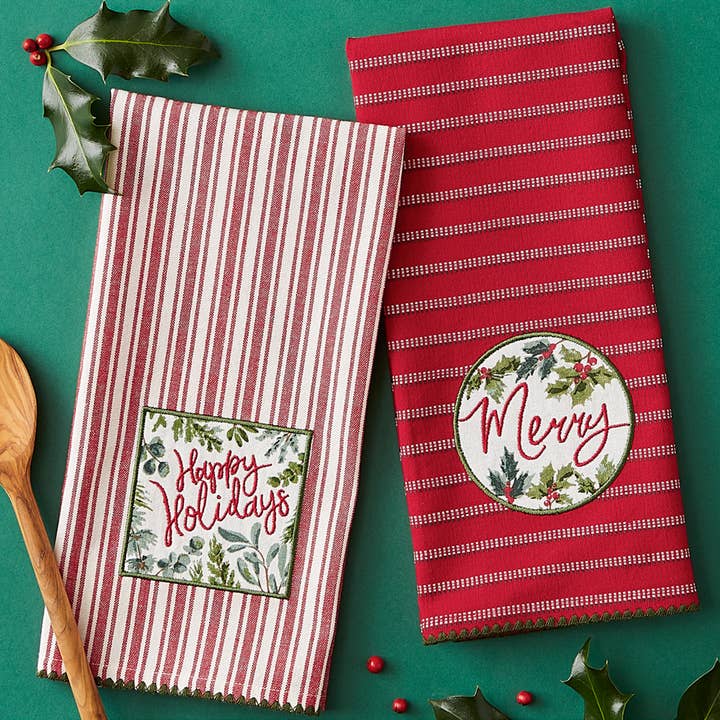 Design Imports - Vendita all'ingrosso Strofinacci - Strofinaccio decorato Happy Holidays3